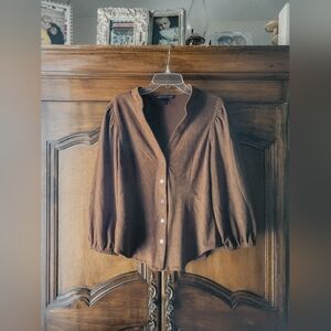 White House Black Market Suede Top
